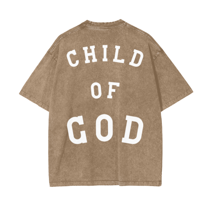 "CHILD OF GOD" Stone-Washed Tee