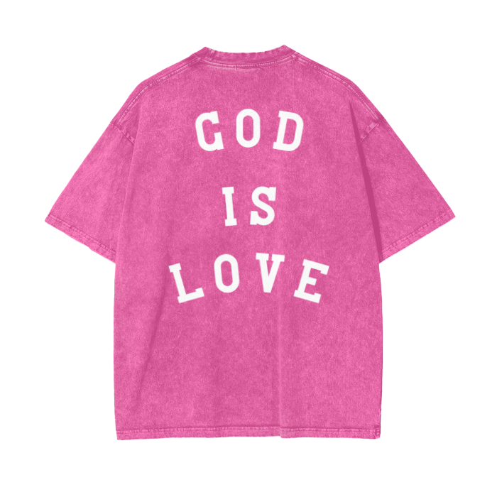 "GOD IS LOVE" Stone-Washed Premium Tee