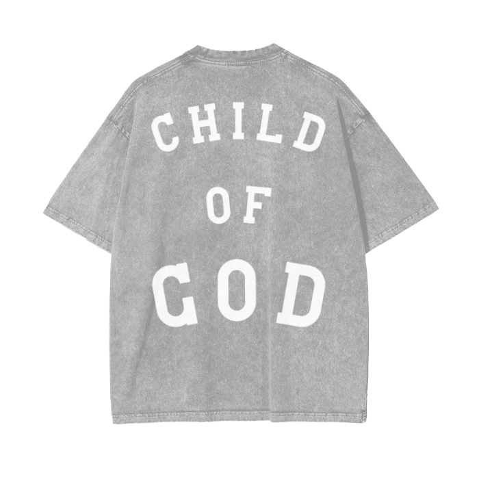 "CHILD OF GOD" Stone-Washed Tee