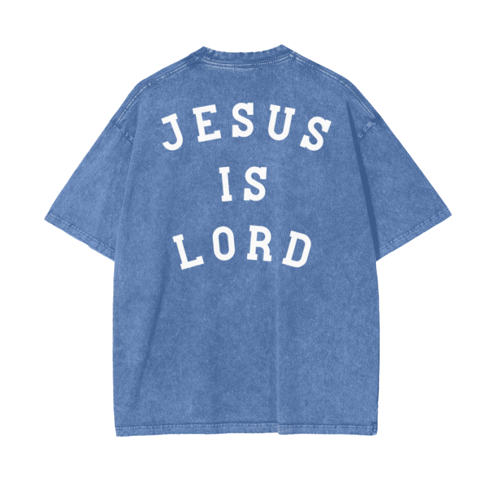 "JESUS IS LORD" Stone-Washed Premium Tee